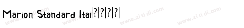Marion Standard Ital字体转换